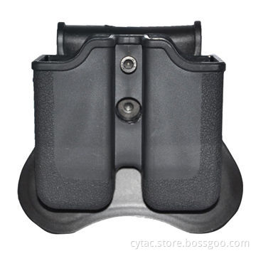 Tactical Black Polymer Taurus, 24/7 Magazine Pouch, Concealed Carry, Double Paddle Design